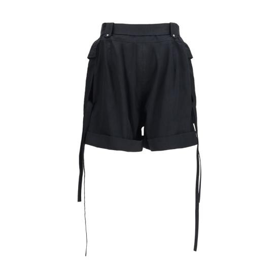 26SS 알렉산더 맥퀸 숏팬츠 AL868654QZAQZ1000BB BLACK - ALEXANDER MCQUEEN