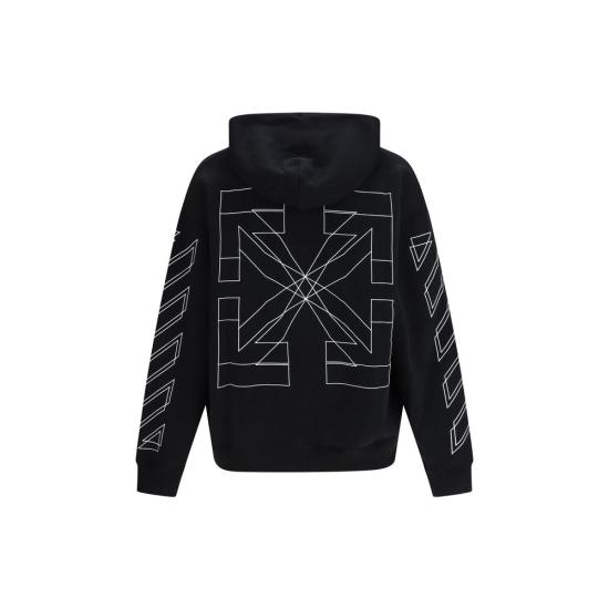 26SS 오프화이트 후드 티셔츠 OF44MBB085S26F0060010001BB BLACK - OFF WHITE
