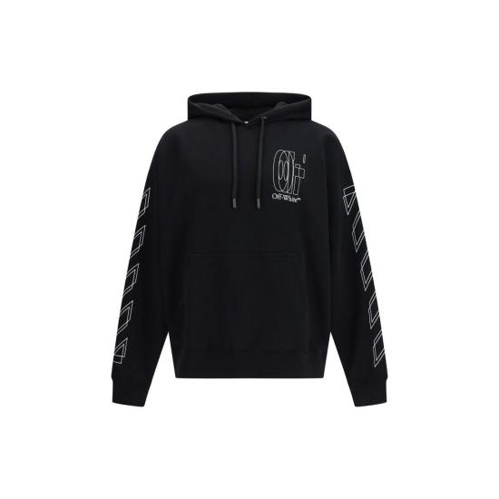 26SS 오프화이트 후드 티셔츠 OF44MBB085S26F0060010001BB BLACK