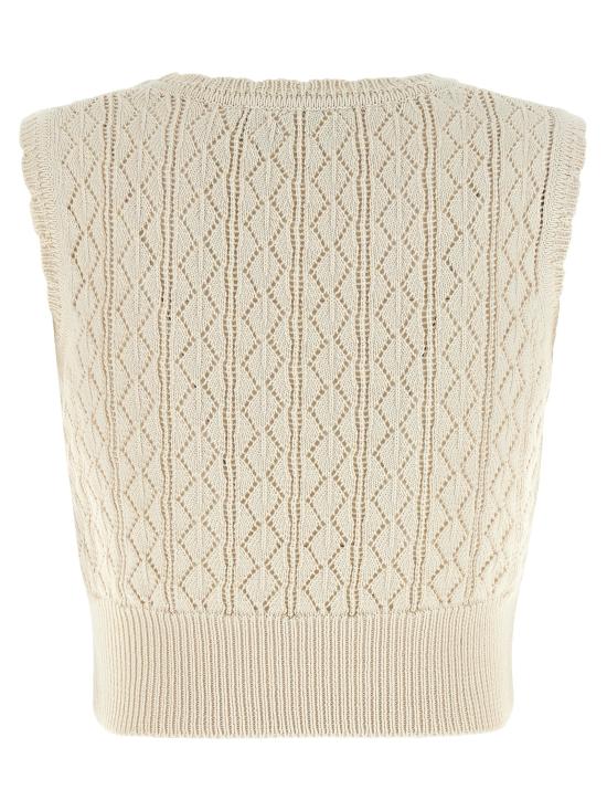 26SS 비비안웨스트우드 민소매 티셔츠 VI335085BM BEIGE - VIVIENNE WESTWOOD