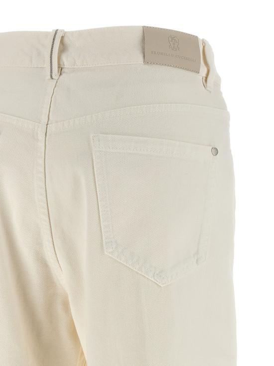 26SS 브루넬로 쿠치넬리 데님 팬츠 BR328882BM WHITE - BRUNELLO CUCINELLI