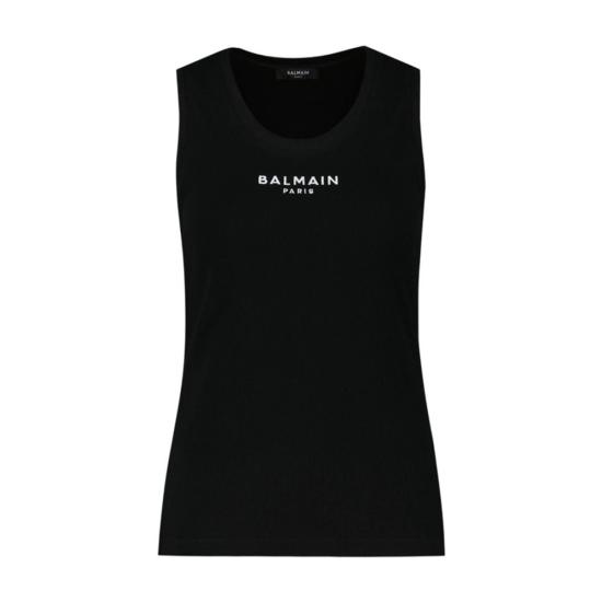 26FW 발망 민소매 티셔츠 CONFIG BAL026018 BLACK - BALMAIN