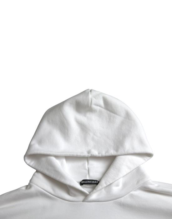  발렌시아가 후드 티셔츠 TSH84946 WHITE - BALENCIAGA