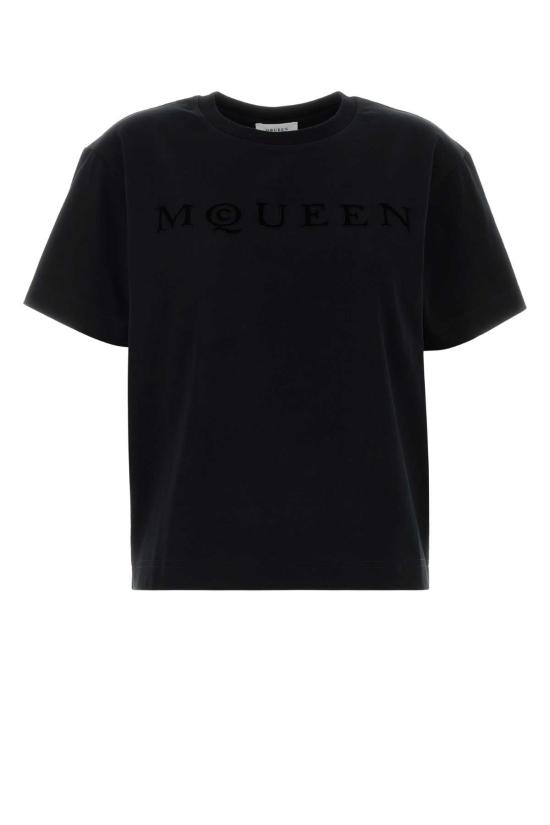 26SS 알렉산더 맥퀸 폴로 티셔츠 858325QLAE6 1000 BLACK