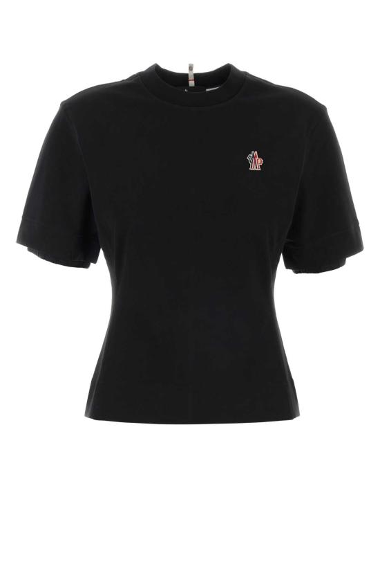26SS 몽클레어 그레노블 로고 패치 코튼 블렌드 티셔츠 L10988C0000989AW1 999 BLACK