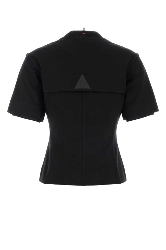 26SS 몽클레어 그레노블 로고 패치 코튼 블렌드 티셔츠 L10988C0000989AW1 999 BLACK - MONCLER