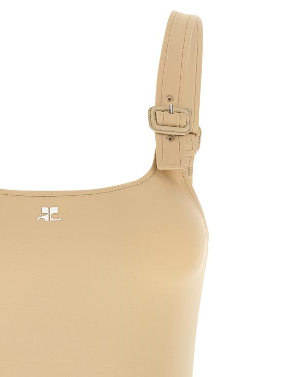 26SS 쿠레쥬 바디수트 티셔츠 CO327003BM BEIGE - COURREGES