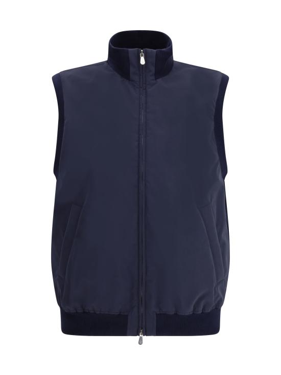 26SS 브루넬로 쿠치넬리 가공 나일론 웨이스트코트 MM4796584 CIR70 NAVY