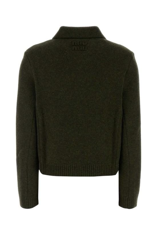 25FW 미우미우 니트웨어 MMJ151SOOO18H1 F0161 GREEN - MIU MIU