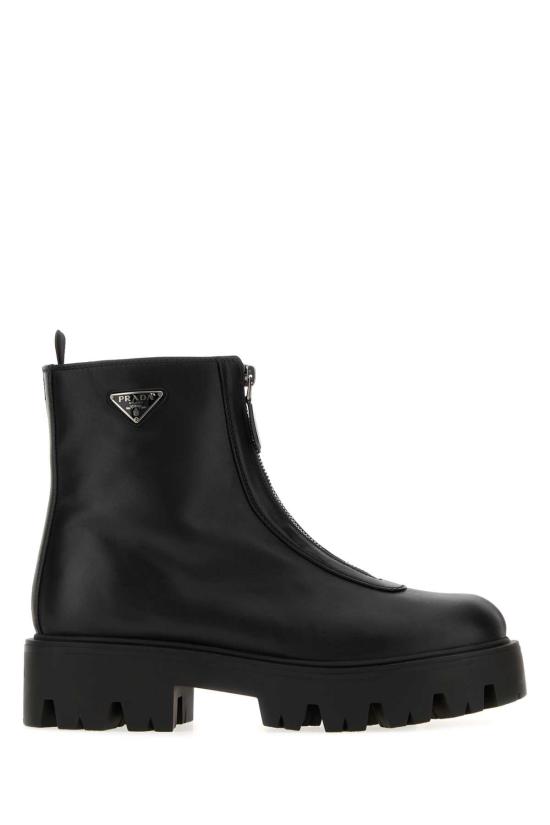 26FW 프라다 레더 지퍼 부티 1T328OF050UZE F0002 BLACK