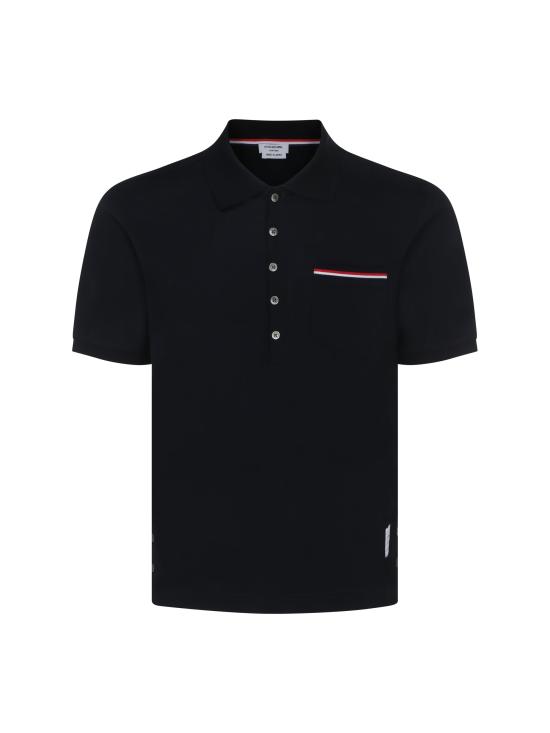 26FW 톰브라운 피케 포켓 폴로 티셔츠 MJP022A01455 415 NAVY