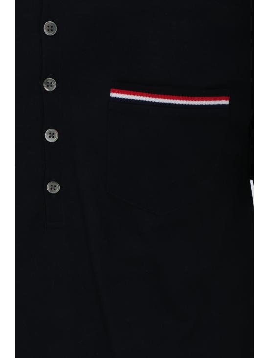 26FW 톰브라운 피케 포켓 폴로 티셔츠 MJP022A01455 415 NAVY - THOM BROWNE