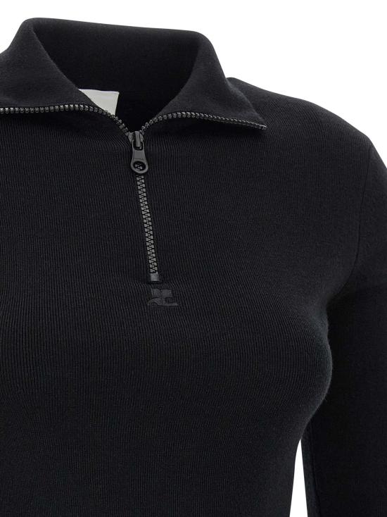 25FW 쿠레쥬 스웨터 CO319421BM BLACK - COURREGES