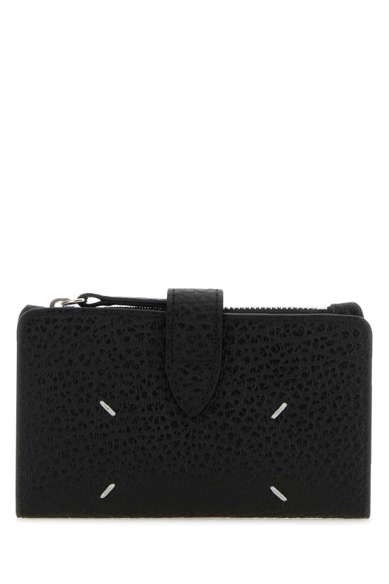  마르지엘라 포 스티치 지퍼 지갑 SA1VX0019P4455 T8013 BLACK