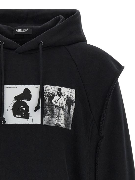 25FW 언더커버 후드 티셔츠 UN319174BM BLACK - UNDERCOVER