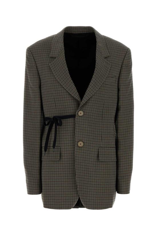 26SS 발렌시아가 랩 테일러드 재킷 857365TTO38 2866 BROWN
