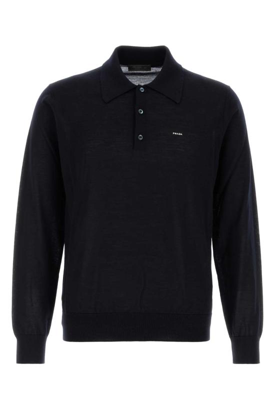  프라다 롱 슬리브 슈퍼파인 울 폴로 스웨터 UMF147SOOO18DY F0008 NAVY
