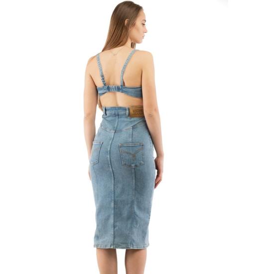  모스키노 원피스 MO232K1A04108238BX BLUE - MOSCHINO