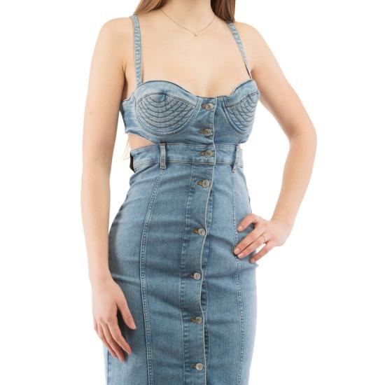  모스키노 원피스 MO232K1A04108238BX BLUE - MOSCHINO
