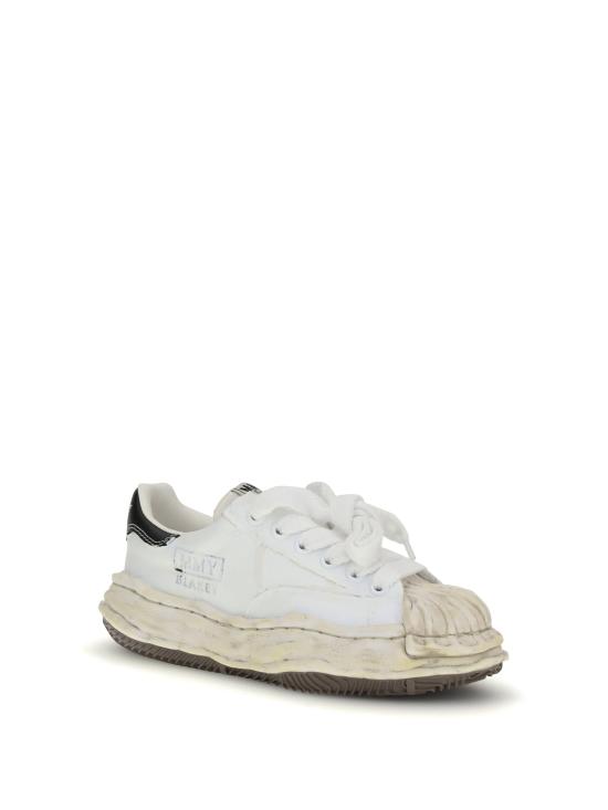 26SS 메종 미하라 야스히로 블레이키 OG솔 필름 디테일 캔버스 로우탑 스니커즈 A15FW727 WHITE - MAISON MIHARA YASUHIRO