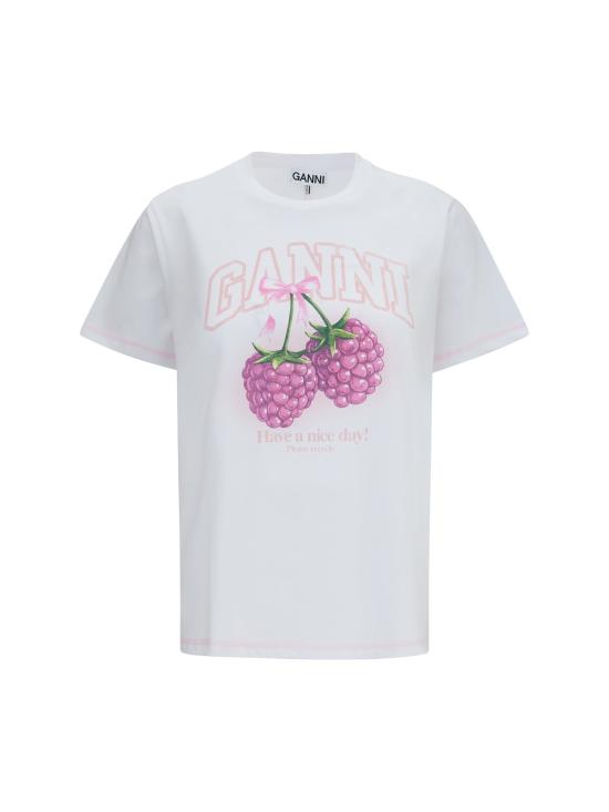 26FW 가니 폴로 티셔츠 A1050294 151 WHITE