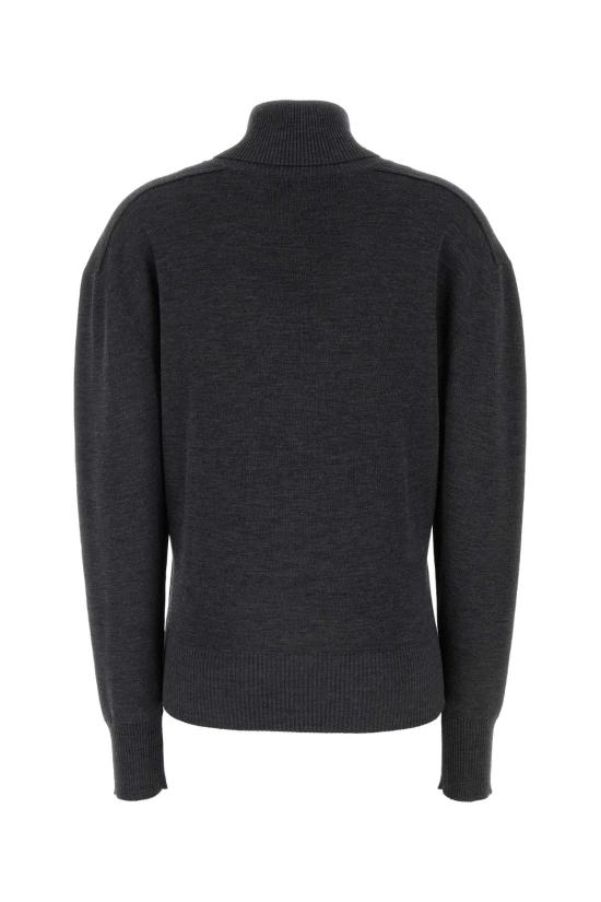  버버리 스플릿 터틀넥 라인 울 스웨터 8095113 A1391 GRAY - BURBERRY