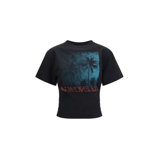 26FW 발렌시아가 폴로 티셔츠 BAA0016UTUVO81000BB BLACK