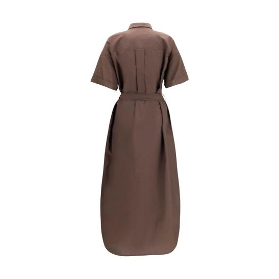 26SS 브루넬로 쿠치넬리 원피스 BRM0F79AHD91C8589BB BROWN - BRUNELLO CUCINELLI
