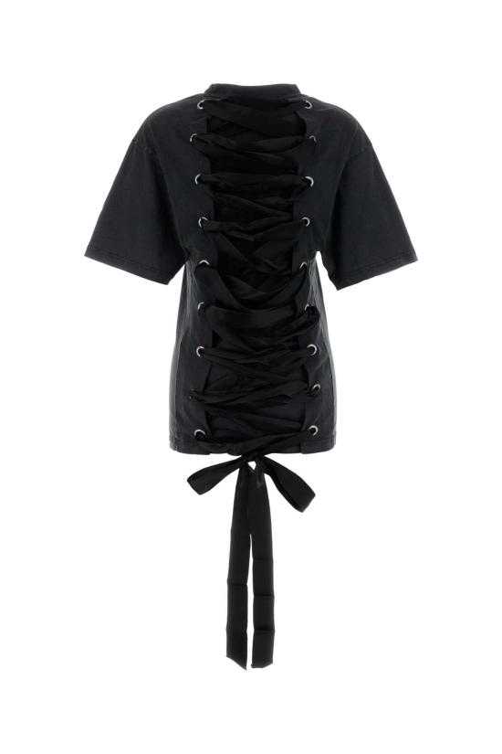  발렌시아가 레이스 티셔츠 831584TSVC1 1041 BLACK - BALENCIAGA