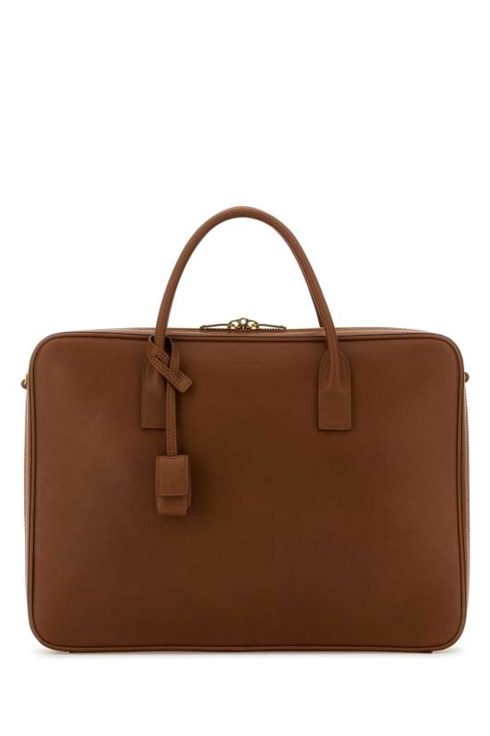 25FW 생로랑 스무스 가죽 소재 삭 드 주르 라지 슬림 바울레토 백 844674BWR0W 6309 BROWN