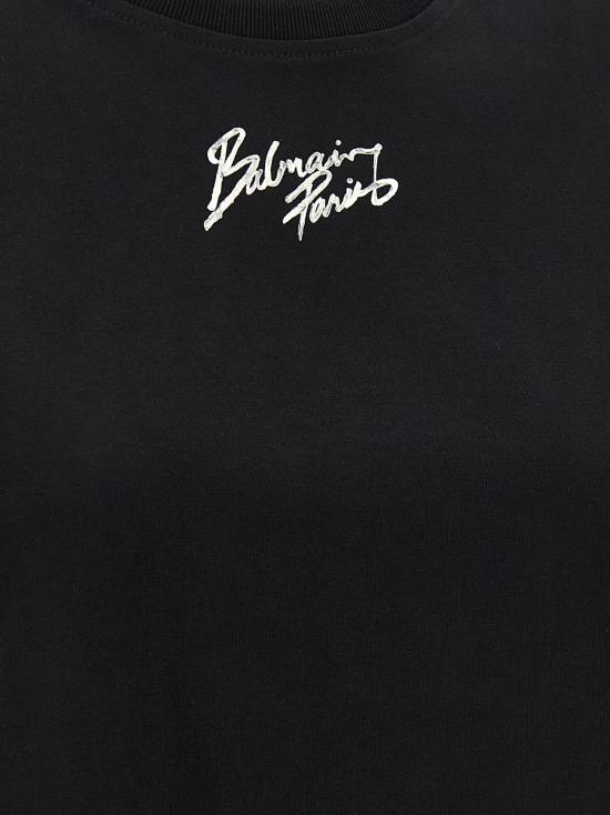 26SS 발망 폴로 티셔츠 BA325469BM BLACK - BALMAIN