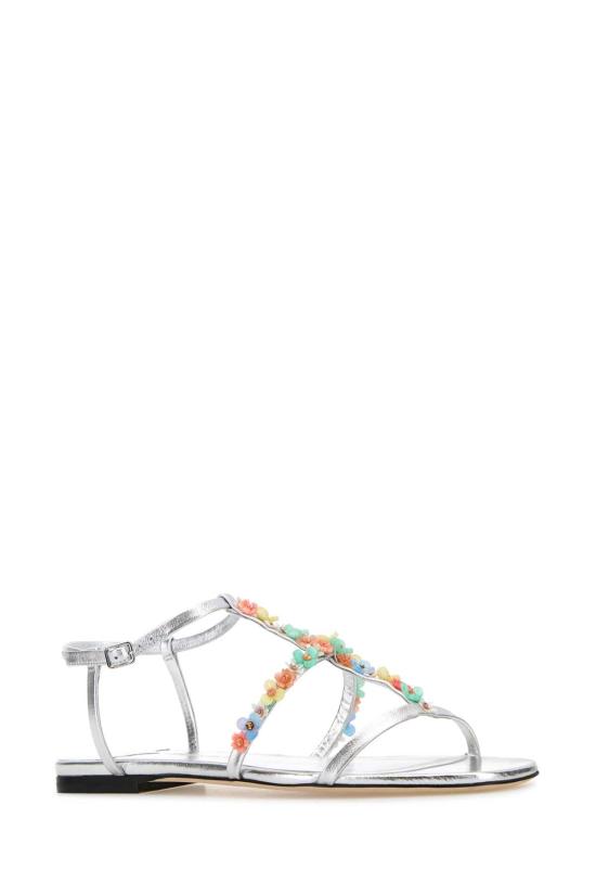 26SS 지미추 샌들 GWYNDAISYFLATEQN SILVERMULTI - JIMMY CHOO