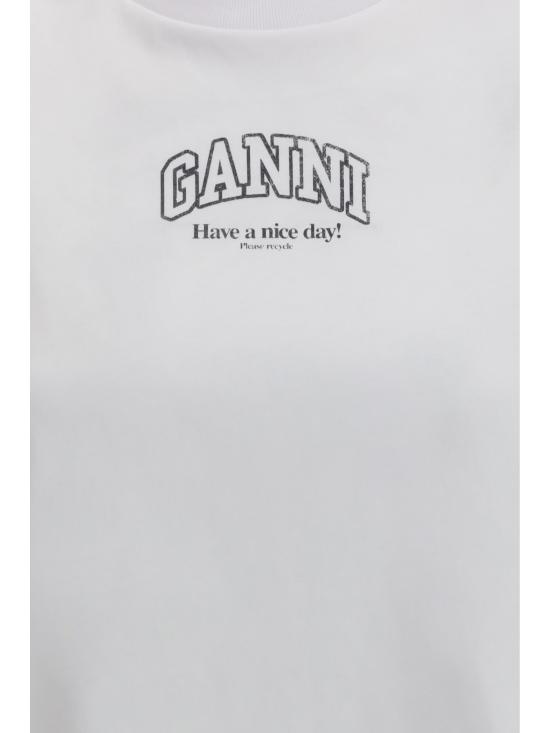 26FW 가니 로고 에센셜 티셔츠 A1050057 151 WHITE - GANNI