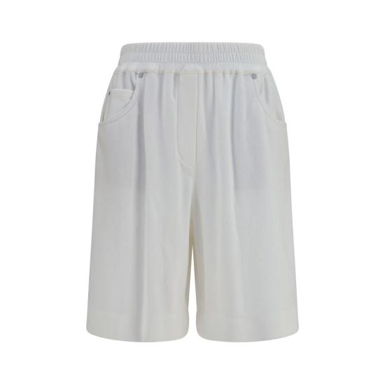 26SS 브루넬로 쿠치넬리 숏팬츠 BRMG927P9205C7220BB WHITE