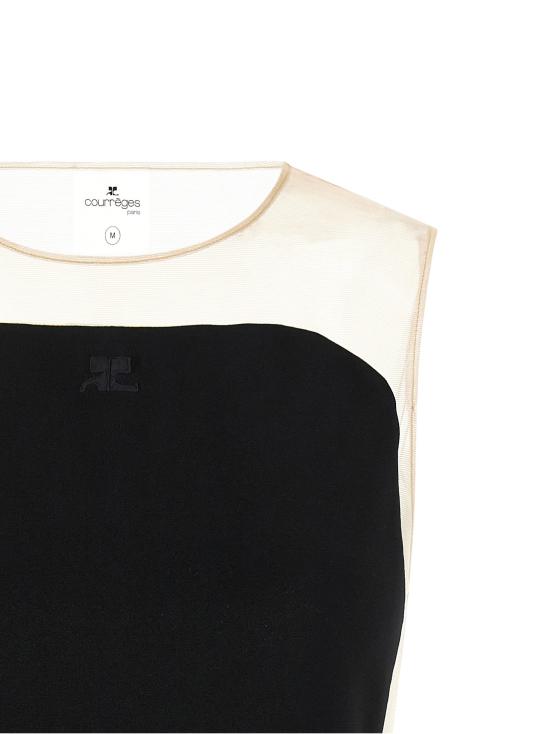 26SS 쿠레쥬 바디수트 티셔츠 CO335467BM BLACK - COURREGES