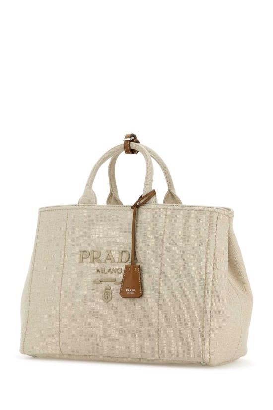 25FW 프라다 자르디니에르 엑스트라 라지 리넨 블렌드 토트백 2VG1312CX9 F0018 BEIGE - PRADA