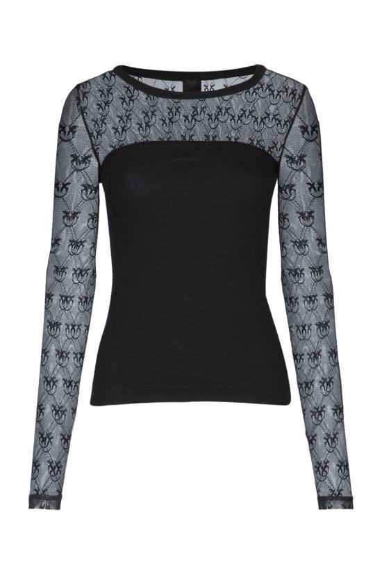26SS 핑코 폴로 티셔츠 106472A362 Z99 BLACK