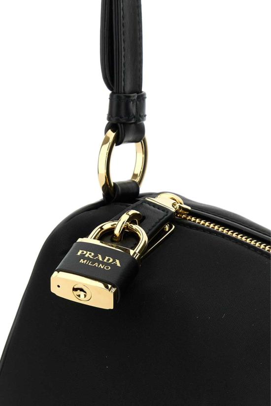  프라다 AIMEE 에메 리나일론 가죽 트리밍 숄더백 1BC233VODO2C8Q F0002 BLACK - PRADA