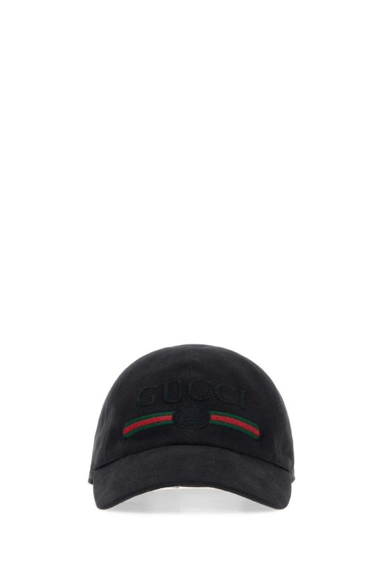 26FW 구찌 인터로킹 G 웹 자수 베이스볼 캡 8757364HBKG 1060 BLACK
