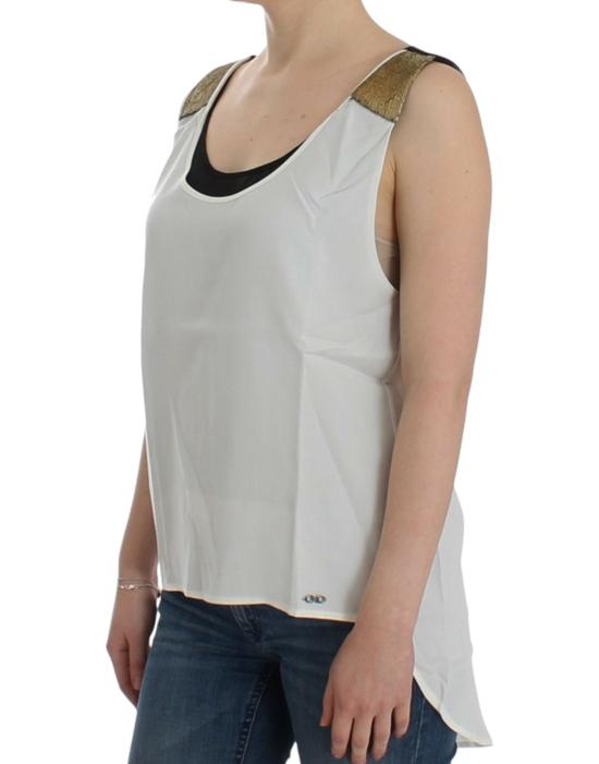  커스텀네셔널 민소매 티셔츠 SIG12533 WHITE - COSTUME NATIONAL