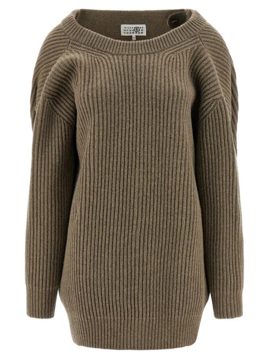 25FW MM6 메종마르지엘라 스웨터 MM323123BM BEIGE - MM6 MAISON MARGIELA