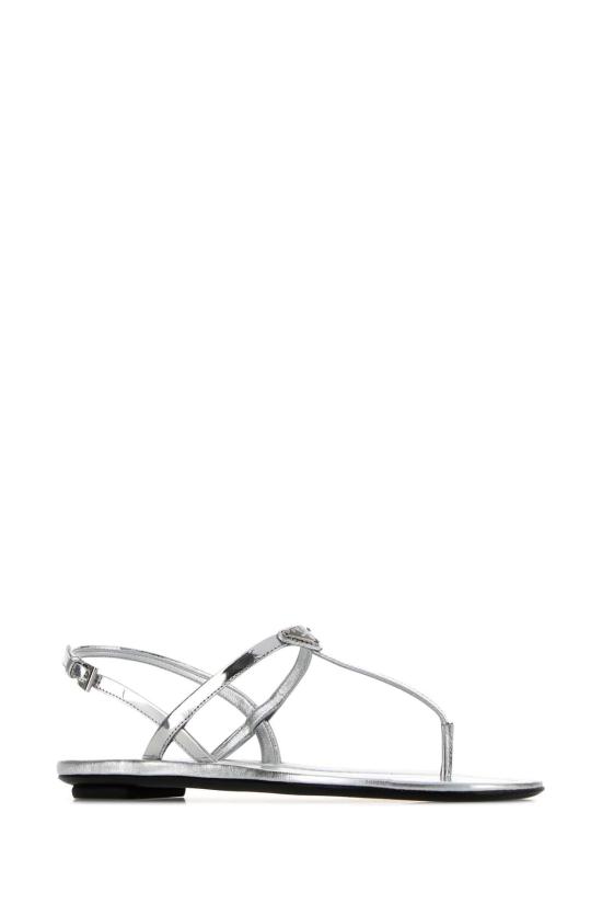 26FW 프라다 삼각로고 페이턴트 플립플랍 샌들 1Y395OF0053AU1 F0118 ARGENTO - PRADA
