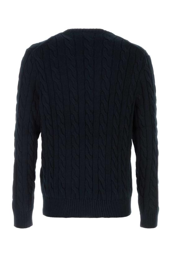 26FW 폴로 랄프로렌 로고 자수 케이블 니트 스웨터 710775885 555 NAVY - POLO RALPH LAUREN