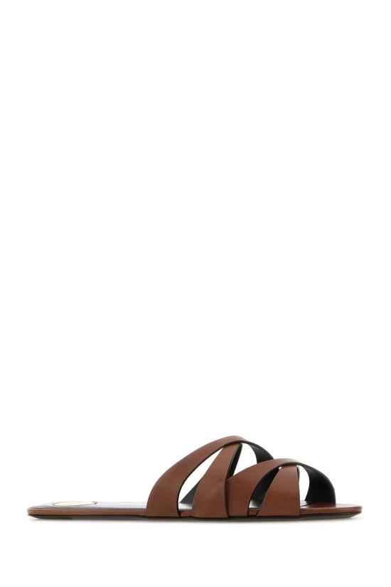 26SS 생로랑 뮬/슬리퍼 859266DWE00 6036 BROWN - SAINT LAURENT