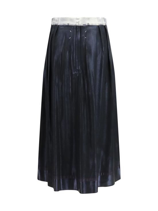 26SS 마르지엘라 포일드 미디 스커트 S51ME0051M35533 900 BLACK - MAISON MARGIELA