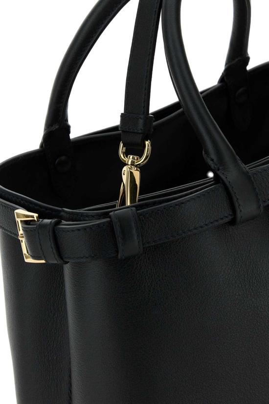  프라다 버클 미디움 레더 핸드백 1BA4172CYS F0002 BLACK - PRADA