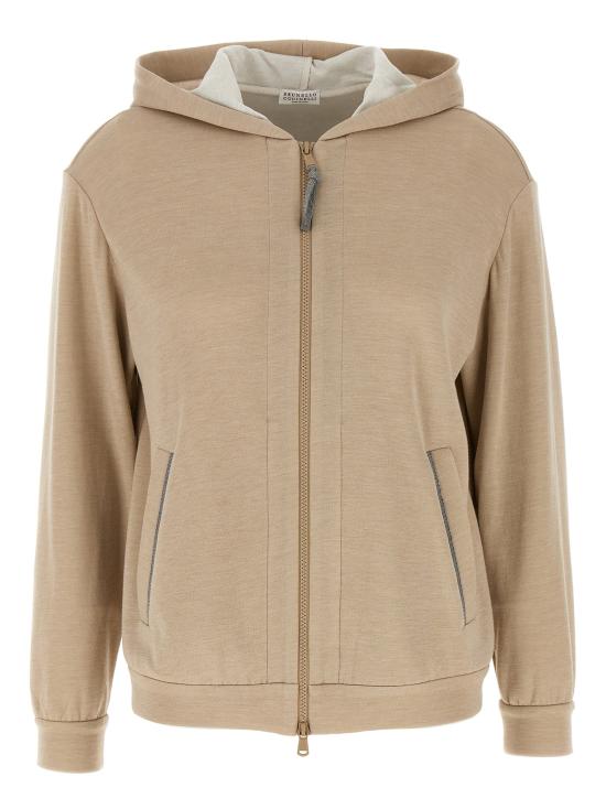 26SS 브루넬로 쿠치넬리 후드 티셔츠 BR336255BM BEIGE