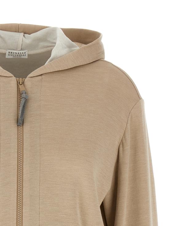 26SS 브루넬로 쿠치넬리 후드 티셔츠 BR336255BM BEIGE - BRUNELLO CUCINELLI