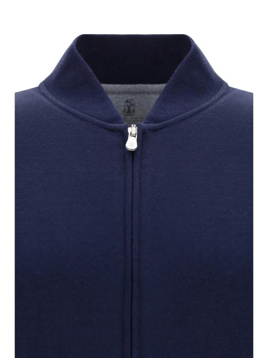  브루넬로 쿠치넬리 긴팔 티셔츠 MM8319072G C1265 NAVY - BRUNELLO CUCINELLI