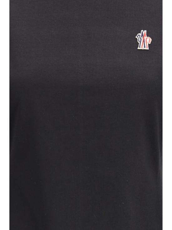 26SS 몽클레어 그레노블 로고 패치 코튼 블렌드 티셔츠 L10988C0000989AW1 999 BLACK - MONCLER